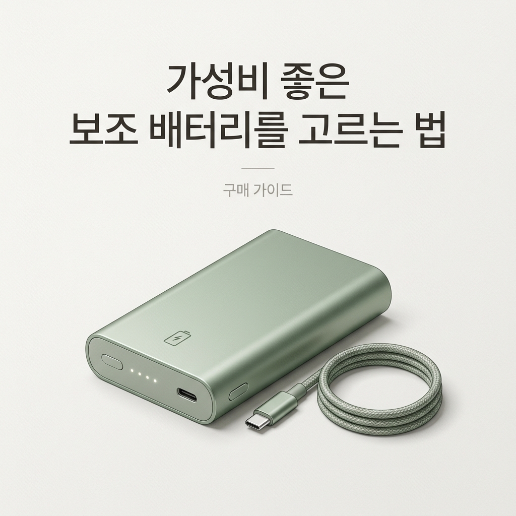 ai thumbnail minimal 가성비 좋은 보조 배터리를 고르는 법 1787498932